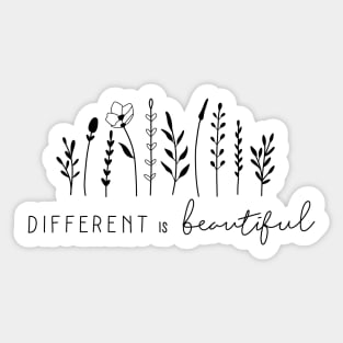 Different is Beautiful Sticker